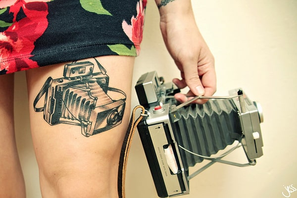 Camera-thigh Tattoo