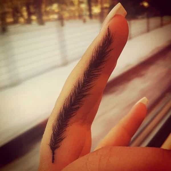 Small-Feather-tattoo ideas