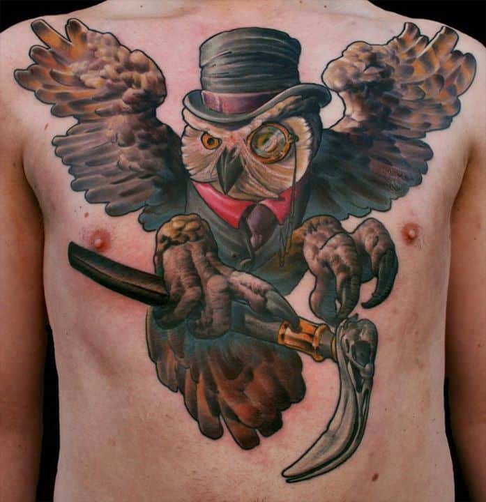 Traditional-Tattoo owl tattoos