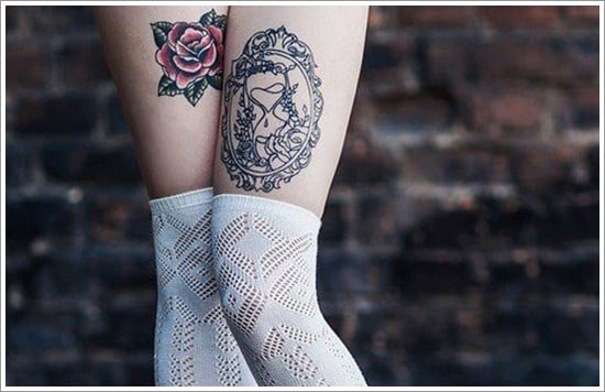flower thigh-tattoos