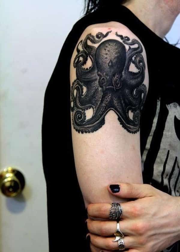 black and white octopus tattoos Tattoo  2105 Page 1 of 1  Cool arm tattoos  Octopus tattoo sleeve Arm tattoos for guys
