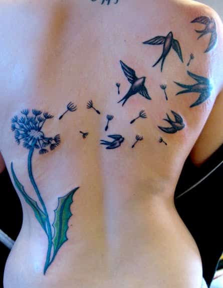 dandelion tattoos designs