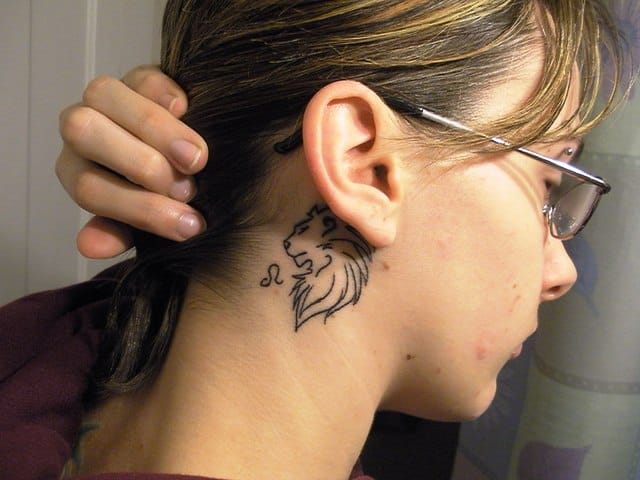 earlobe leo tattoos