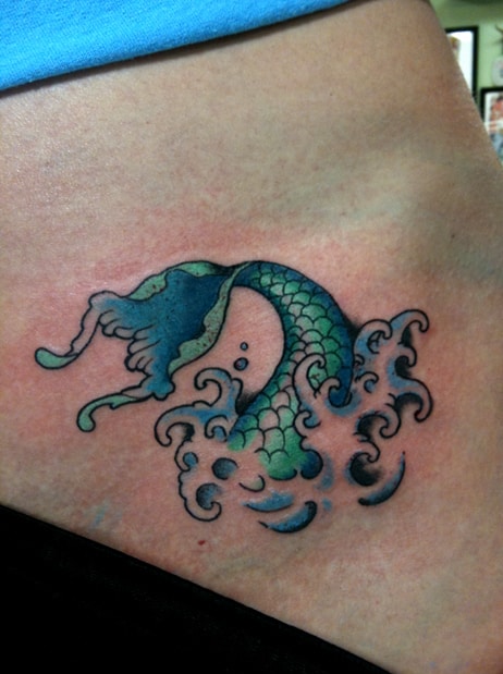 Tattoo uploaded by Erin Manning  Mermaid tail linework  Tattoodo