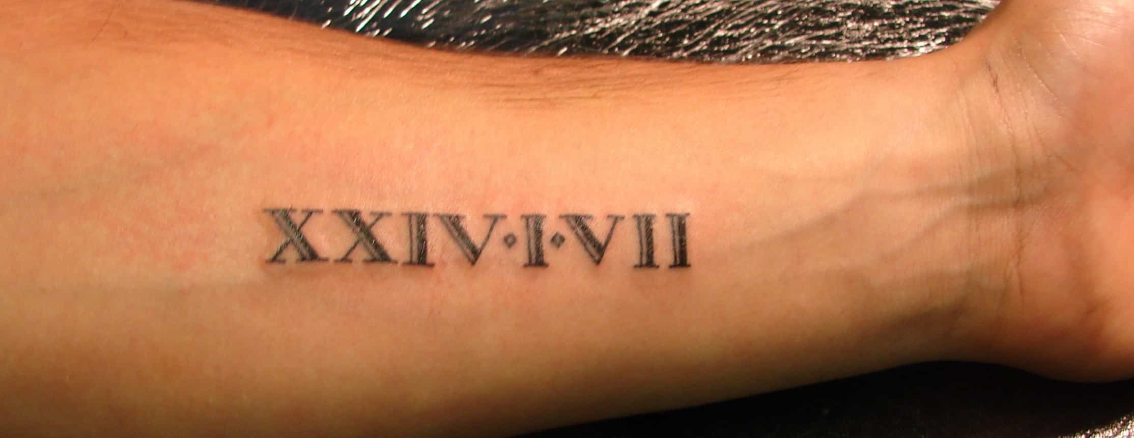 roman numerals tattoo