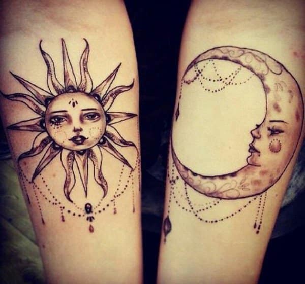 Sun-and-Moon-Matching-Tattoo