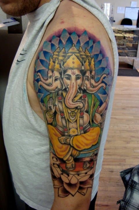 Ganesh-piece-on-left-arm.-Art-done
