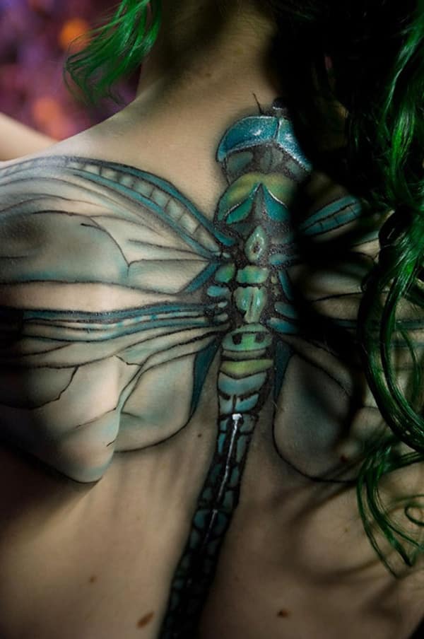 dragonfly-tattoo back girls