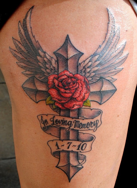 in-loving-memory-beautiful-ross-and-cross-amazing-memorial-tattoo