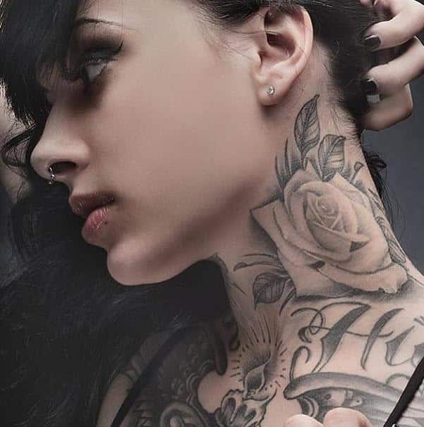 neck tattoos for females