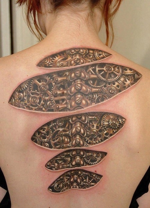 Biomechanical-Tattoo on back