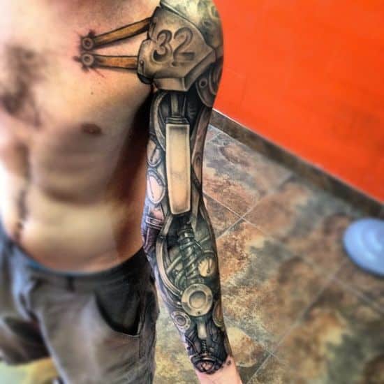 Full-sleeve-biomechanical-tattoo