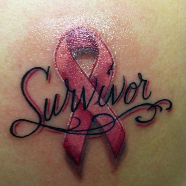 Pink Ribbon Temporary Tattoo  Set of 3  Tatteco