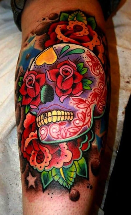 Colored-skull-tattoo