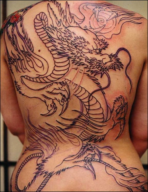 japanese-tribal-dragon-tattoo-design