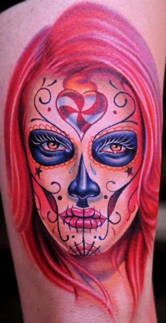 sugar skull tattoos for halloween skull tattoo for fashion