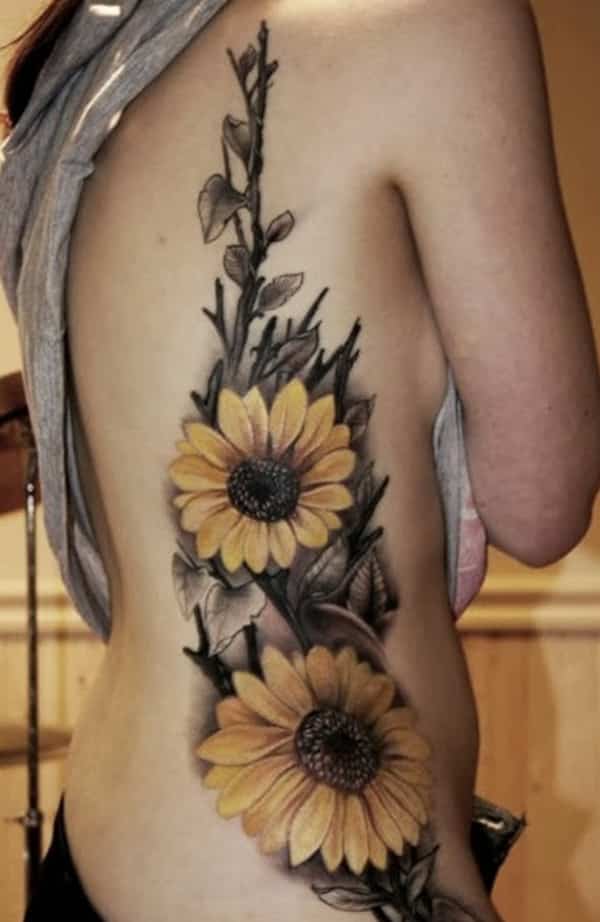 sunflower tattoos for women
