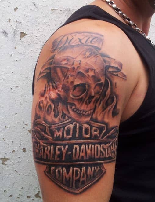 badass-Harley-Davidson-Tattoo-On-Arm