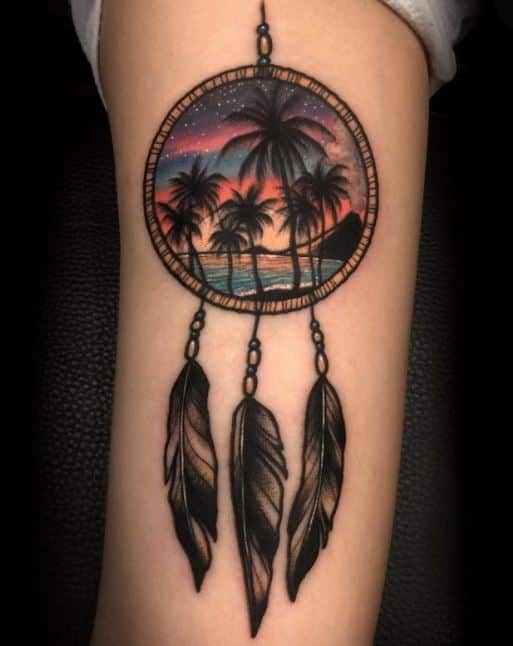 dream catcher-tattoo-on-arms