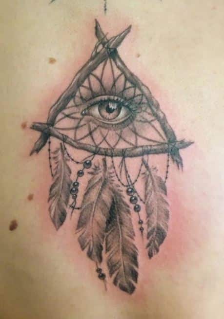 illuminati eye dream catcher tattoos