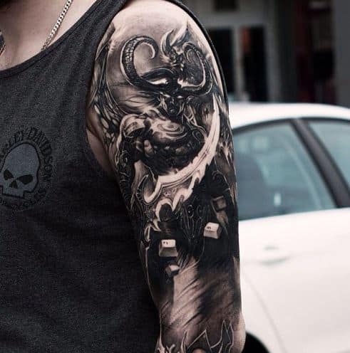 scary badass tattoo sleeve