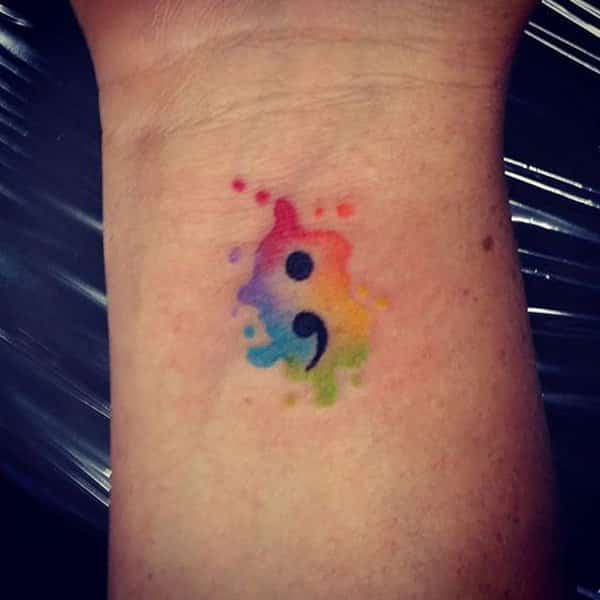 beautiful semicolon tattoos