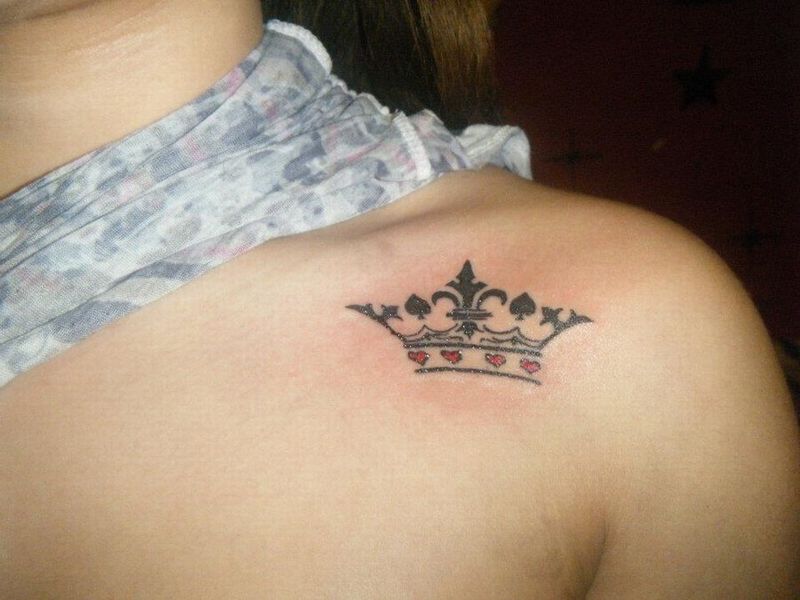 Simple Crown Tattoo shoulder