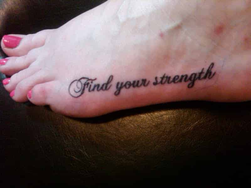 Foot Strength Tattoo