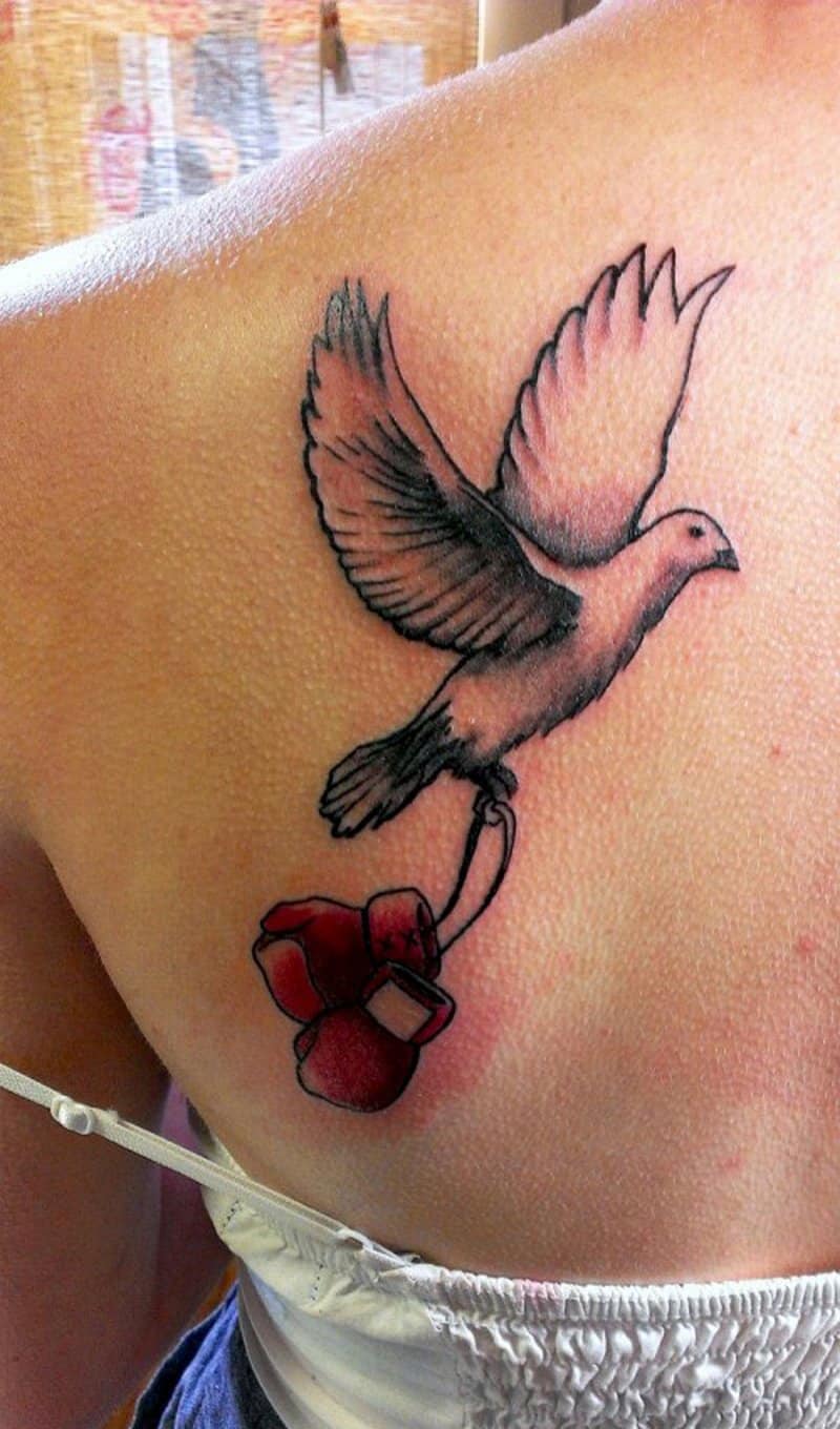 Girl Dove Tattoo Designs
