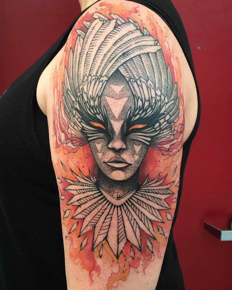 Phoenix Girl On Arm