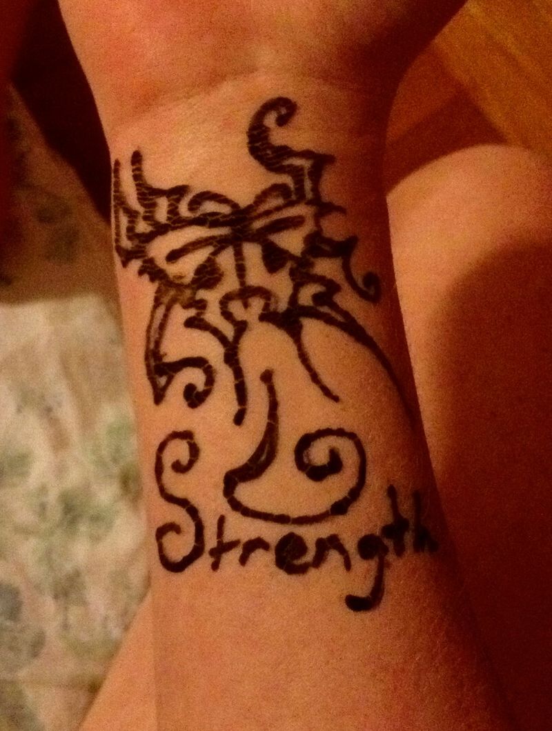 Strength Butterfly Tattoo