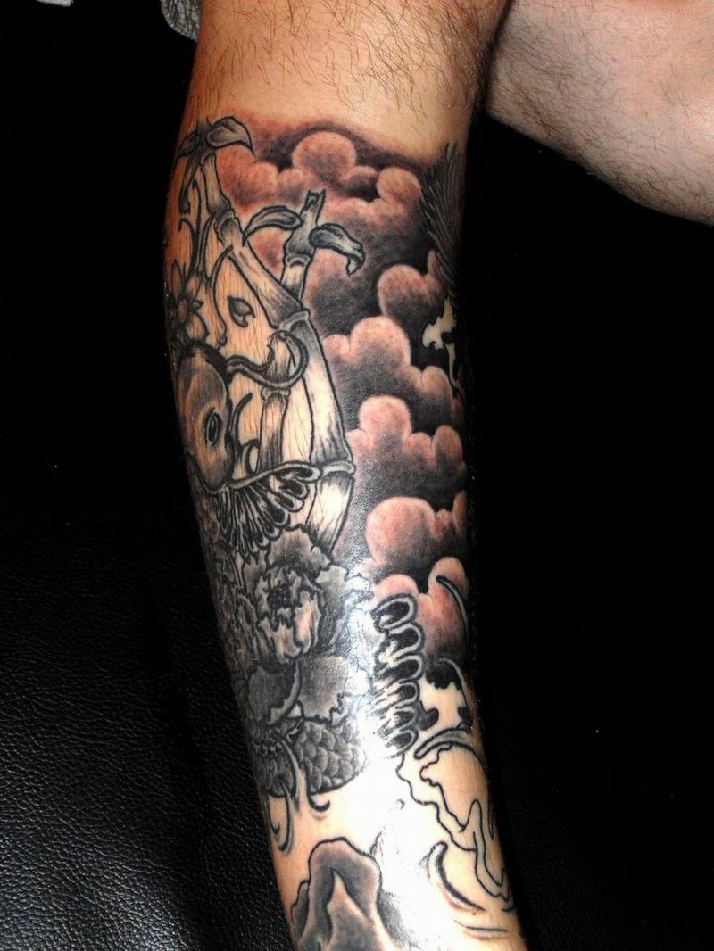 Japanese Clouds Tattoo Picture Ideas
