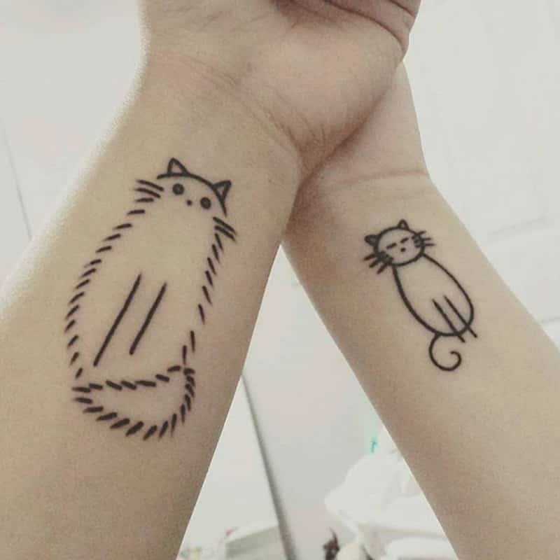 Catty friendship tattoos