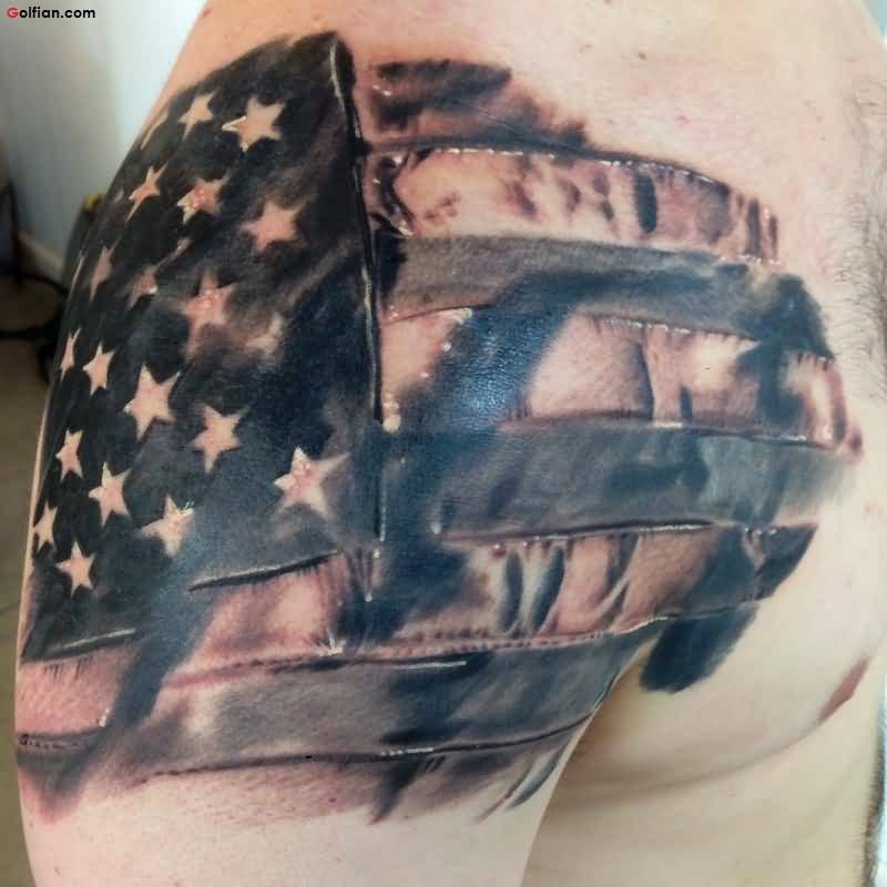 Coolest Army Flag Tattoo