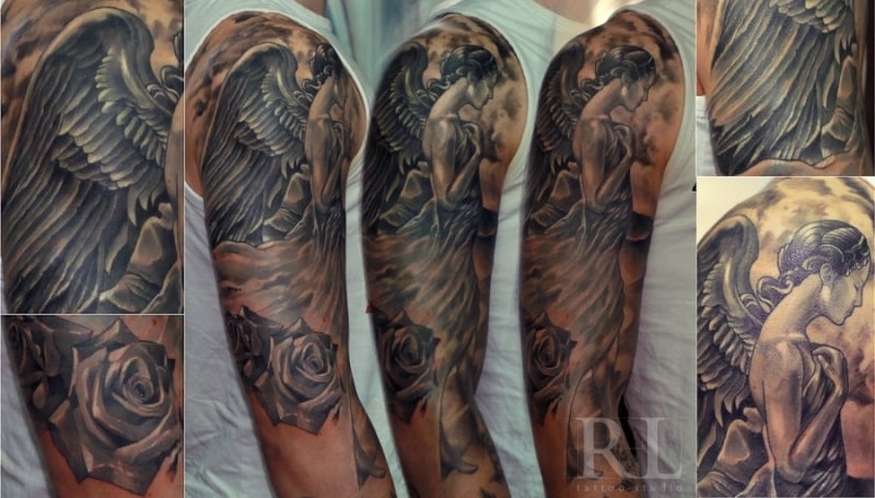 Angel Tattoos Sleeves