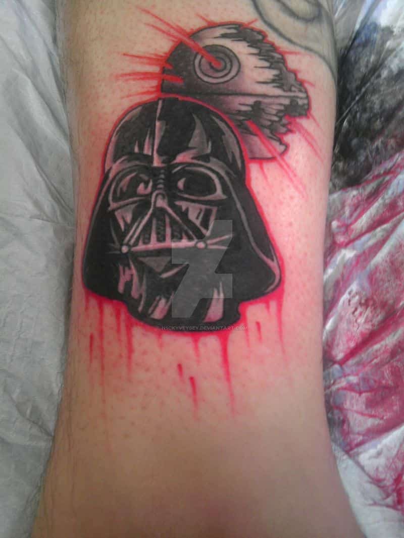 Darth Vader And Death Star Tattoo