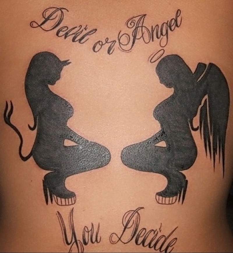 devil angel tattoos