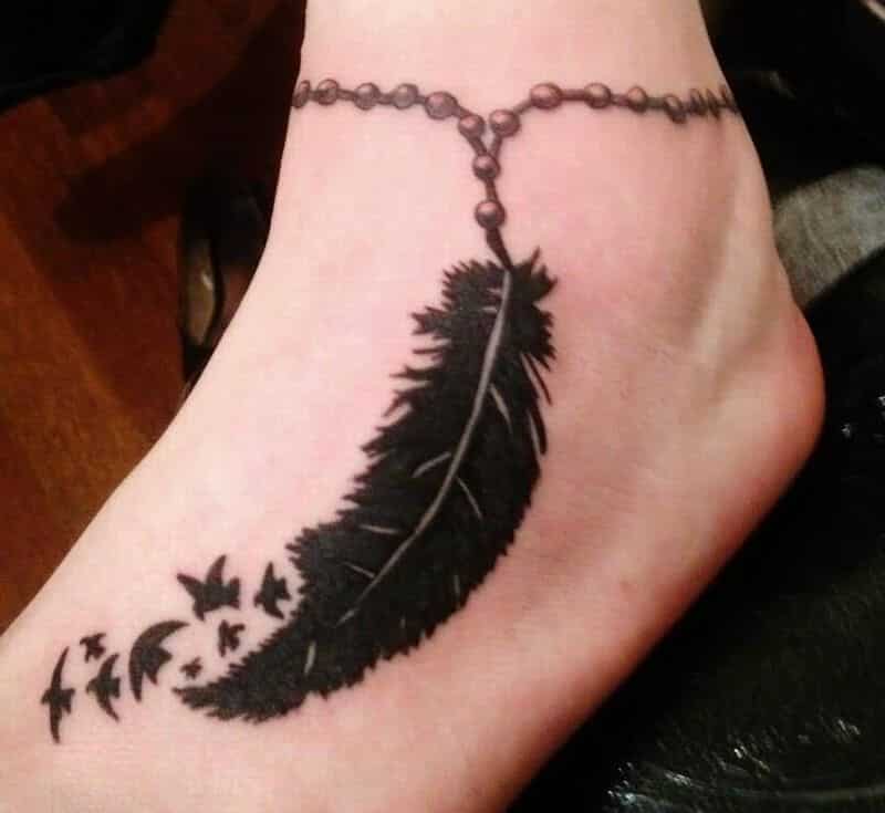 Feather Bracelet Tattoo