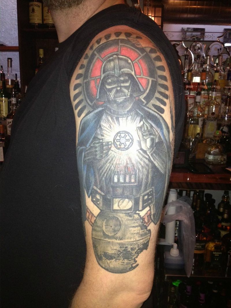 New Darth Vader tattoo On Arm