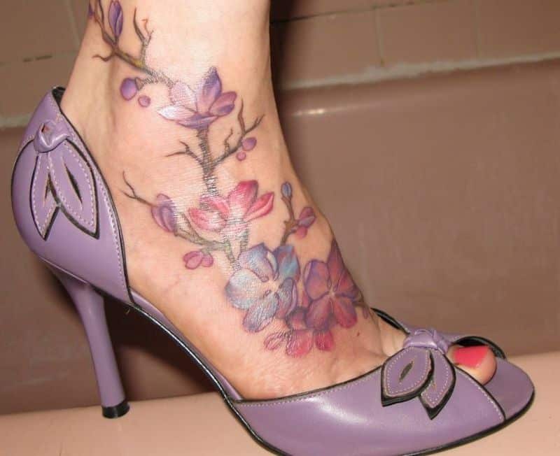 Pink Ankle Tattoos