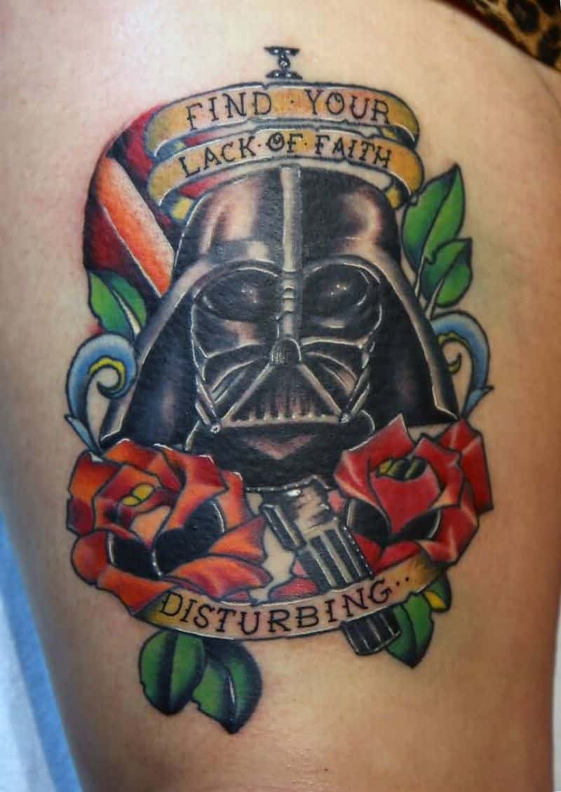 Traditional Darth Vader Tattoo