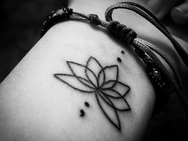 Image semicolon flower tattoo