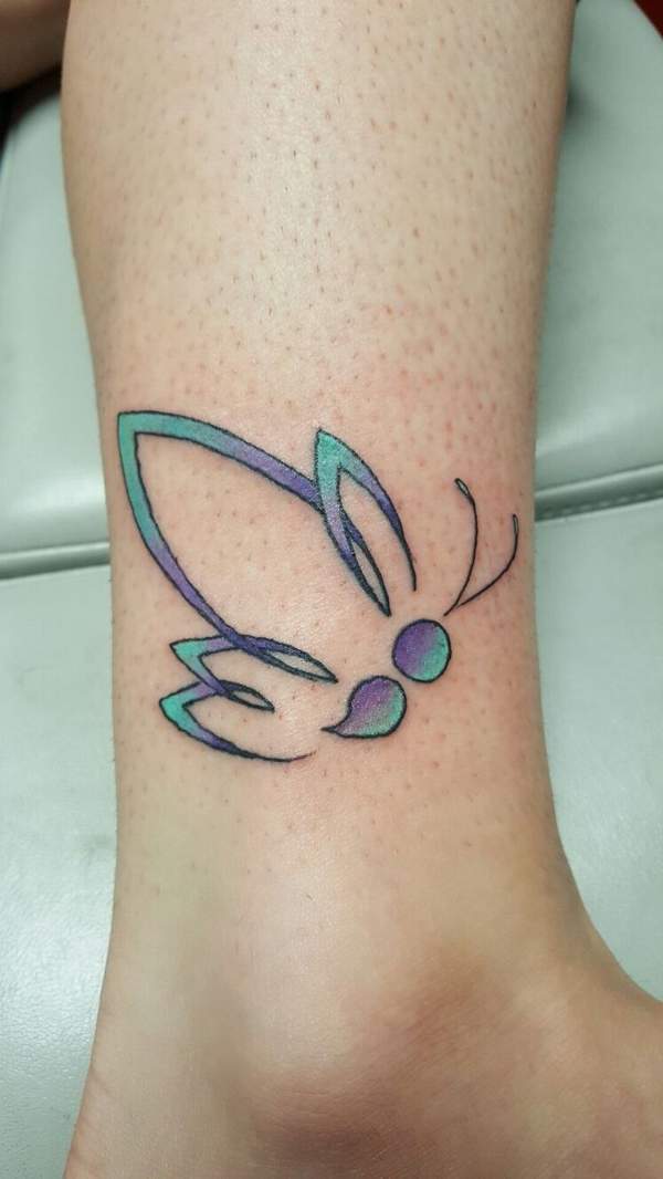 Nice Semicolon butterfly tattoo