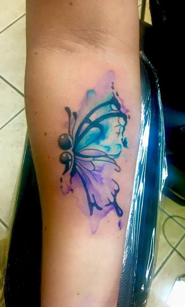 Semicolon butterfly tattoo nice