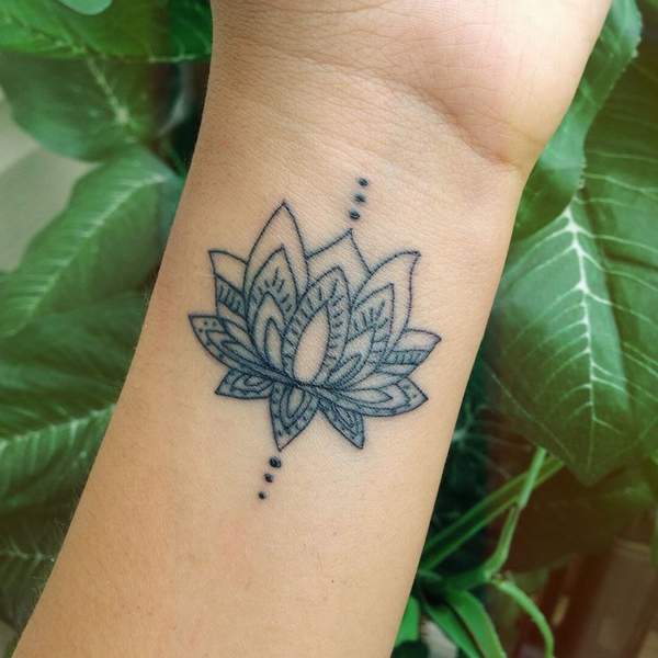 best semicolon flower tattoo