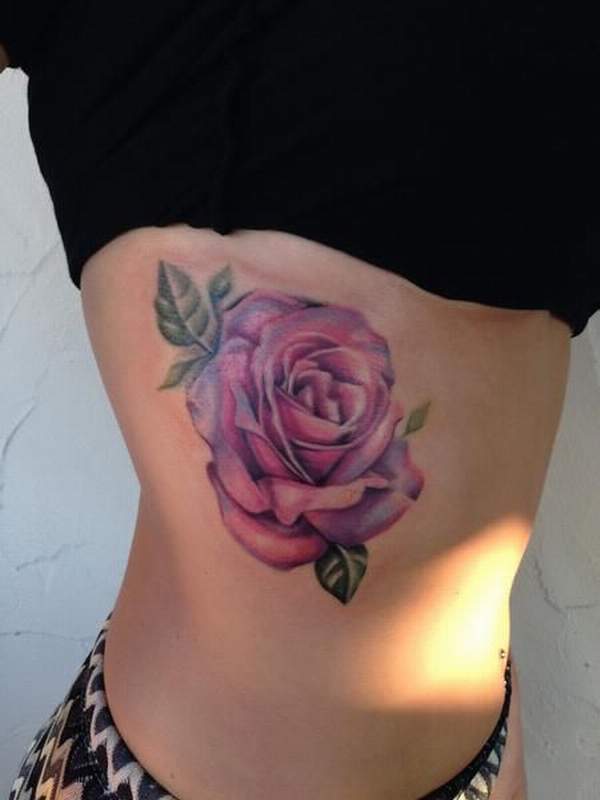 purple rose tattoos