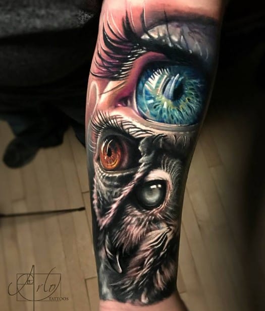 Owl Eye Tattoo