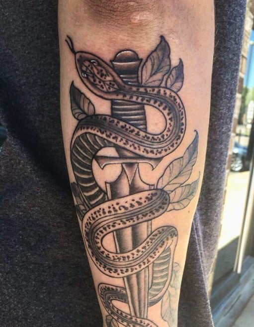 Sword With Snake Tattoo